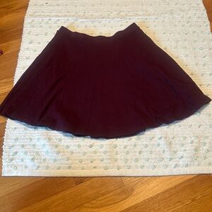 Forever 21 Deep Burgundy Skater Skirt size large.